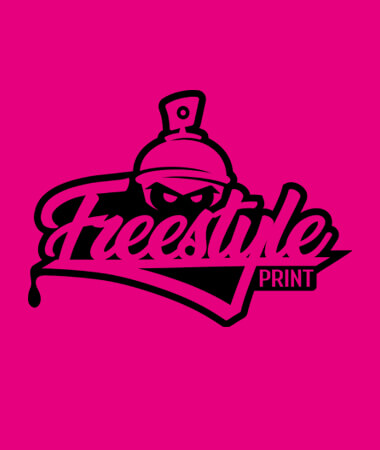 Freestyle print logo presentation.